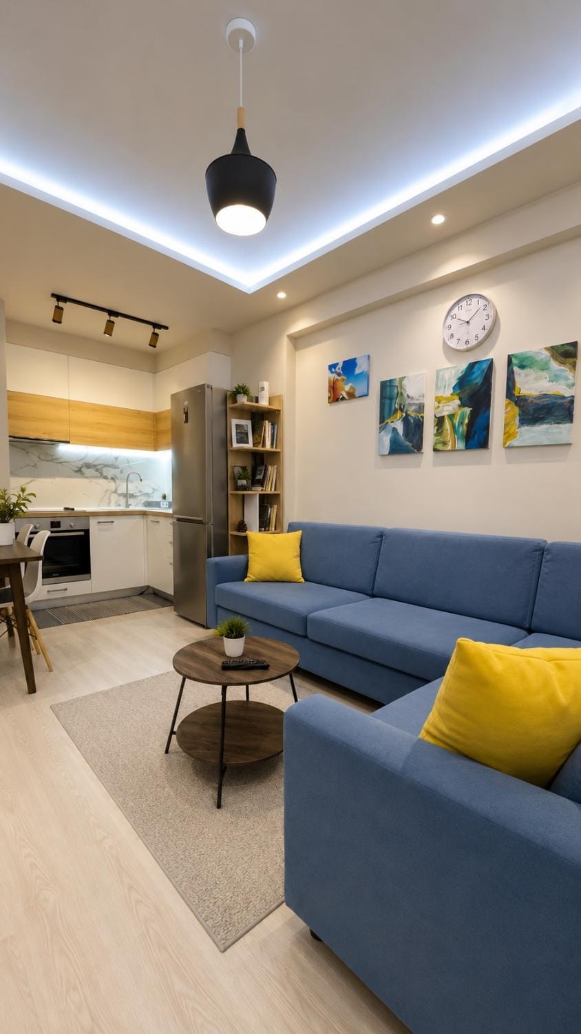 Kitchen or kitchenette, Living room, Seating area, Dining area, minibar