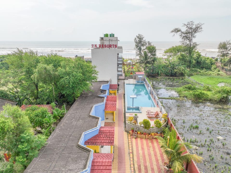 Day, Natural landscape, Garden, Garden view, Pool view, Swimming pool