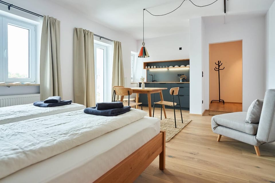 Property building, Living room, Bedroom