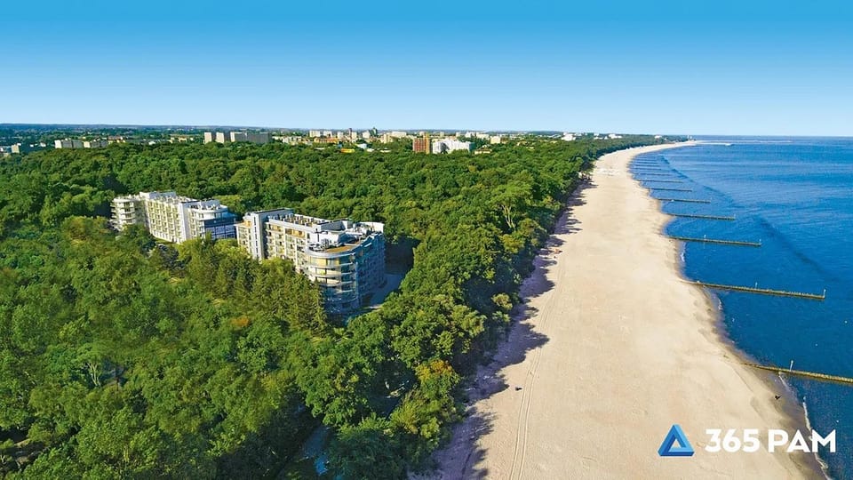 Property building, Nearby landmark, Day, Natural landscape, Bird's eye view, Beach