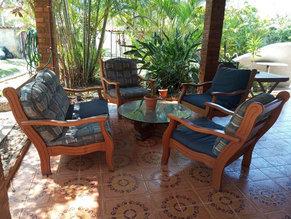 Spring, Day, Garden, View (from property/room), Balcony/Terrace, Seating area, Garden view