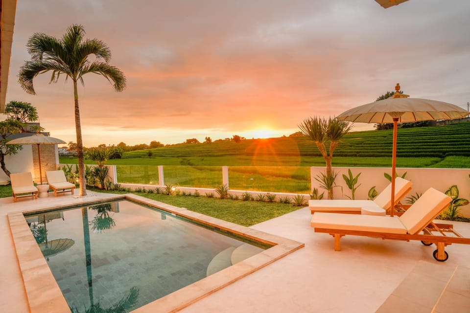 Garden view, Pool view, Swimming pool, Sunset