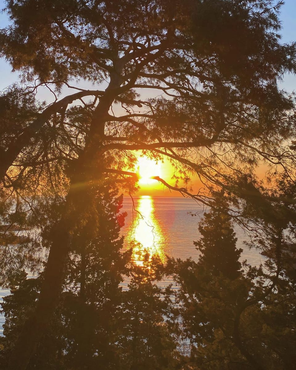 Natural landscape, Sea view, Sunset