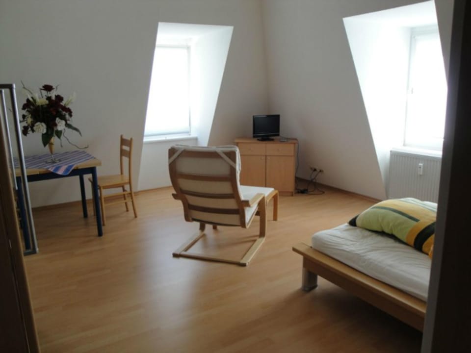 Bed, TV and multimedia, Living room, Photo of the whole room, Seating area, Dining area