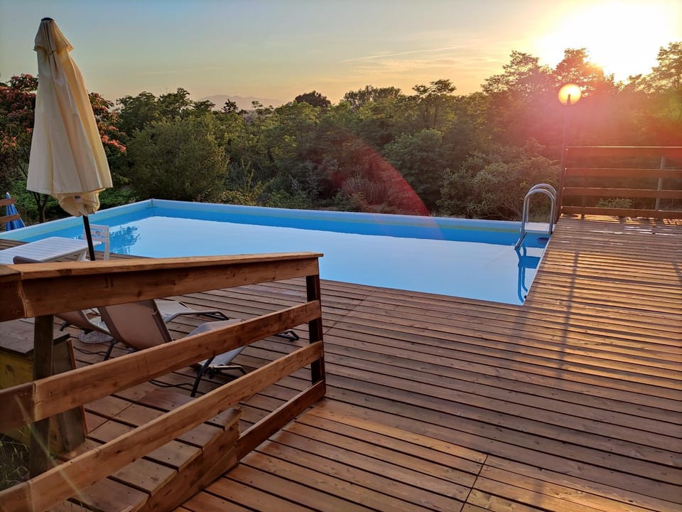 Swimming pool, Swimming pool, Sunset