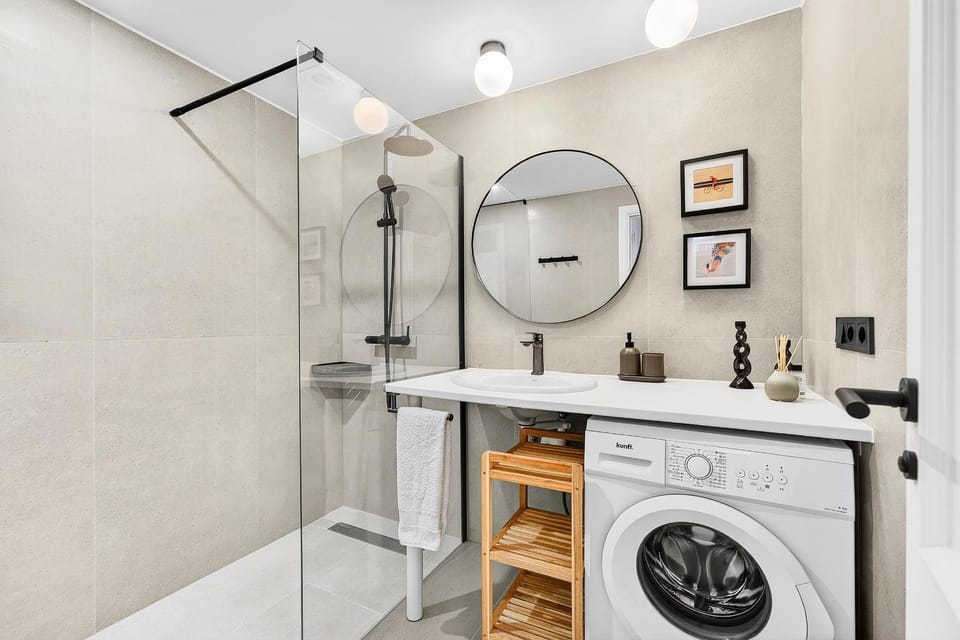 Shower, Bathroom, towels, towels, washing machine