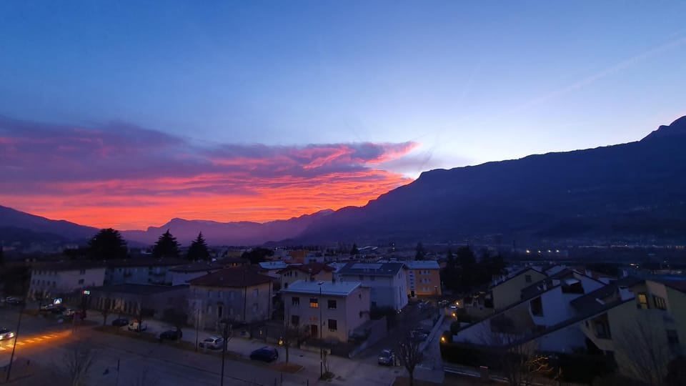 Natural landscape, Bird's eye view, Mountain view, Sunset