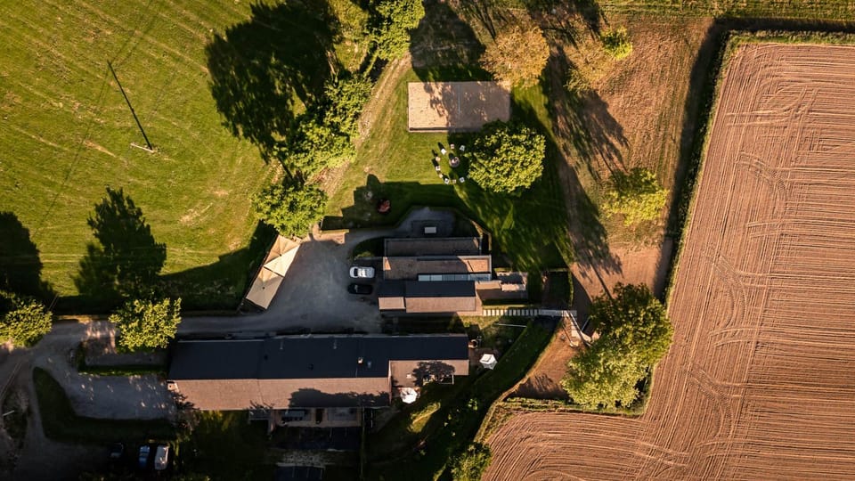 Property building, Day, Neighbourhood, Natural landscape, Bird's eye view, Street view