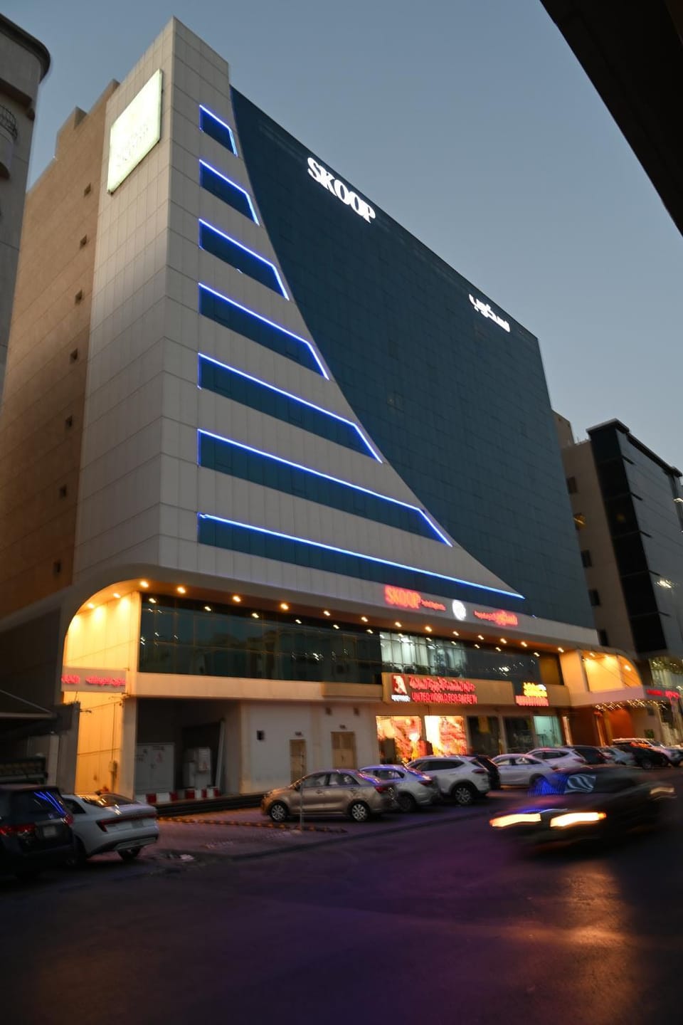Property building, Night, City view, Location