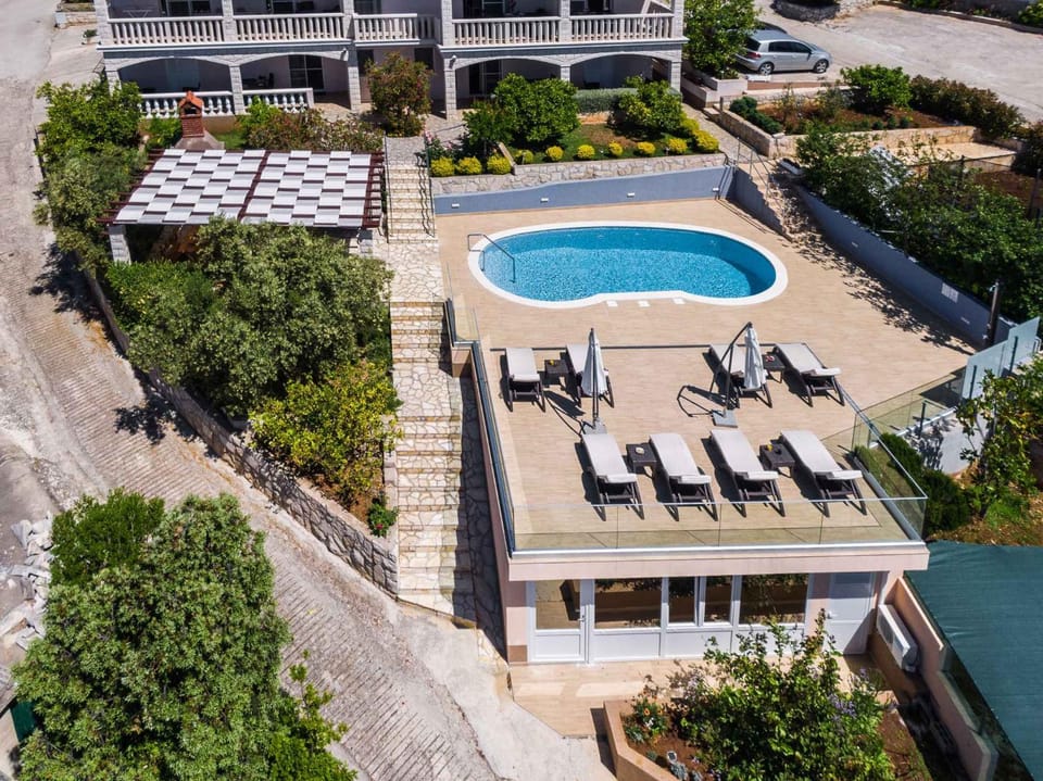 Property building, Bird's eye view, Summer