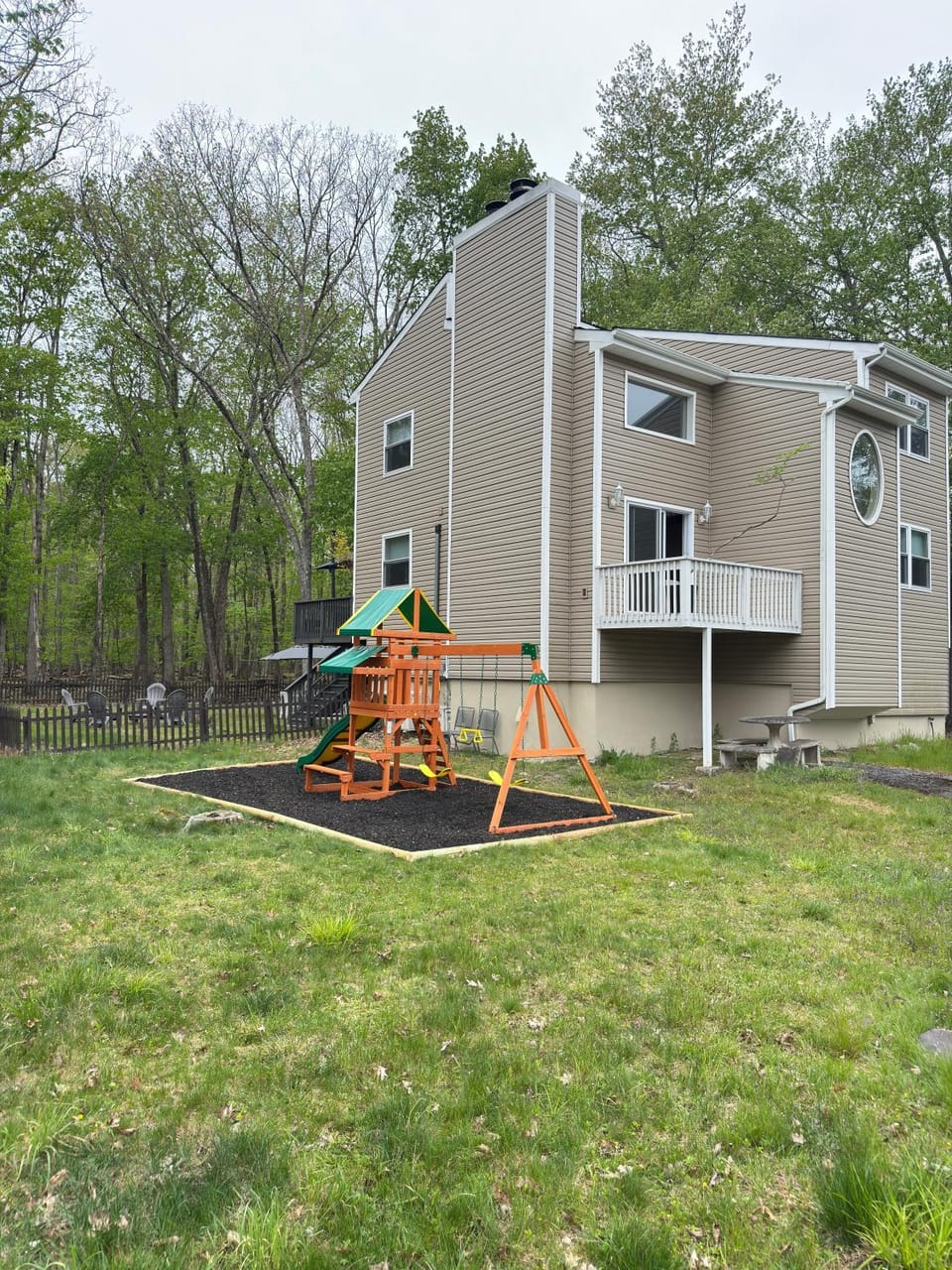Property building, Children play ground, Garden view