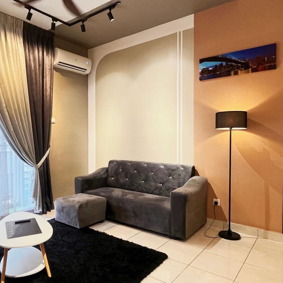 Living room, Seating area, air conditioner