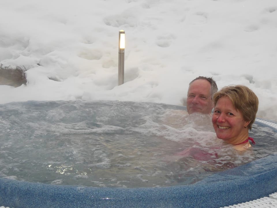 People, Natural landscape, Winter, Hot Tub, group of guests