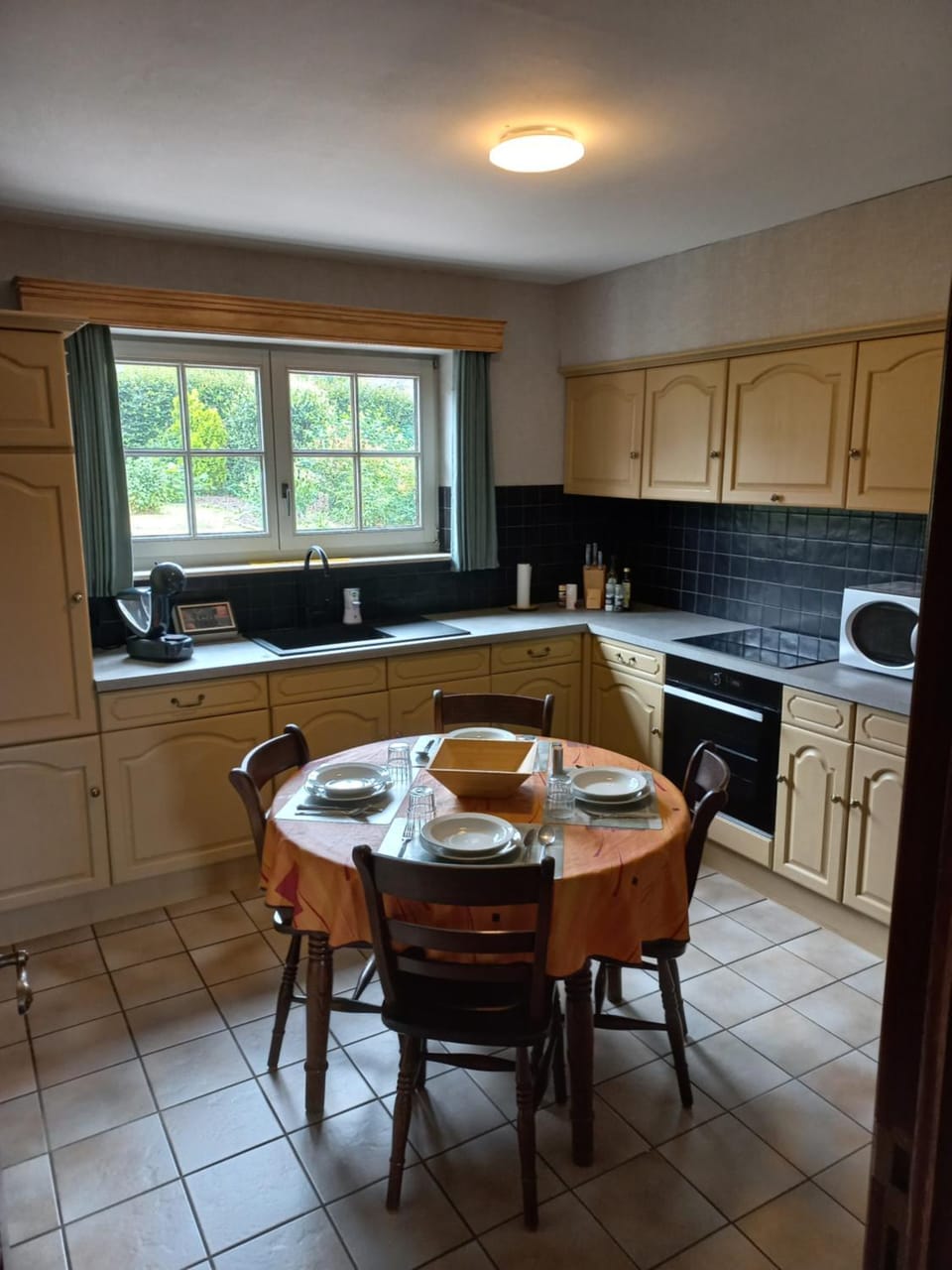 Coffee/tea facilities, microwave, oven, stove, stove, toaster, toaster