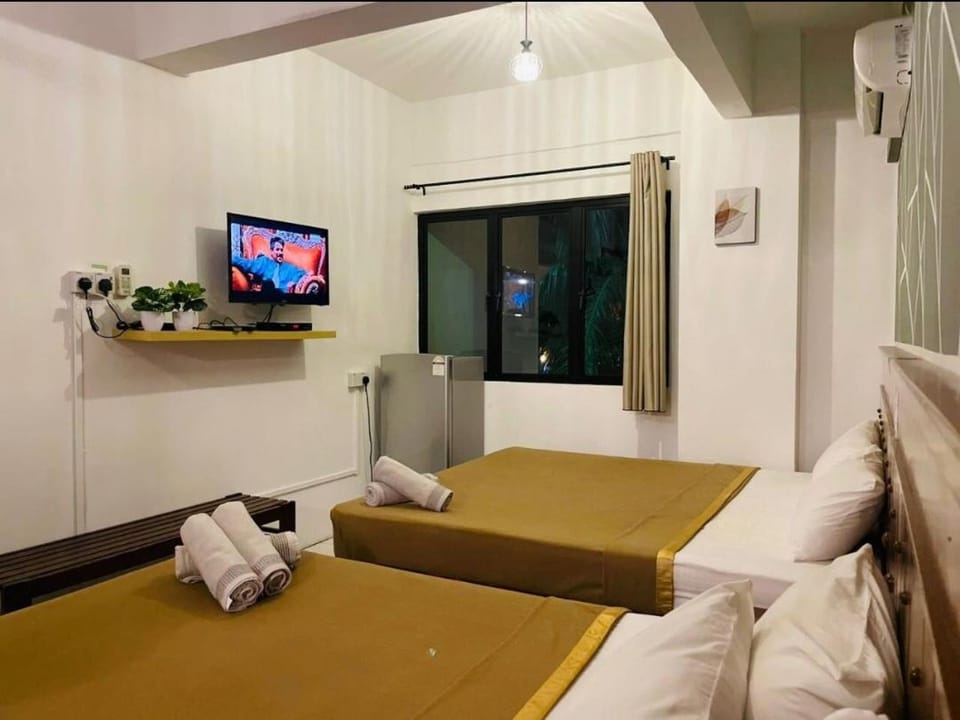 Bed, TV and multimedia, towels, air conditioner