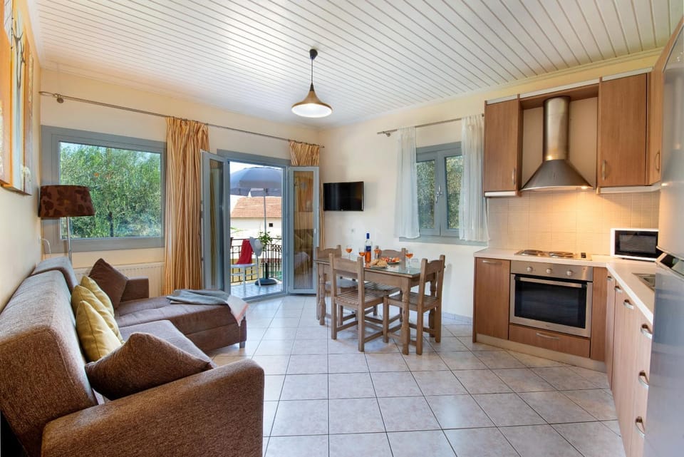 TV and multimedia, Kitchen or kitchenette, Living room, Seating area, Dining area, minibar, stove, toaster