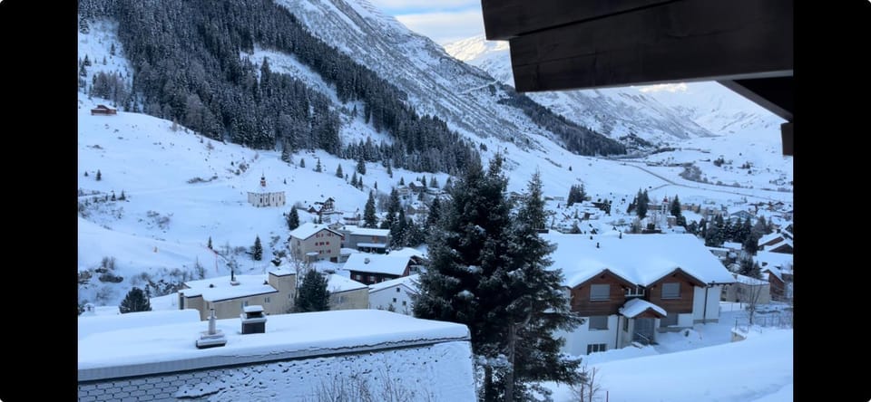 Winter, City view, Mountain view