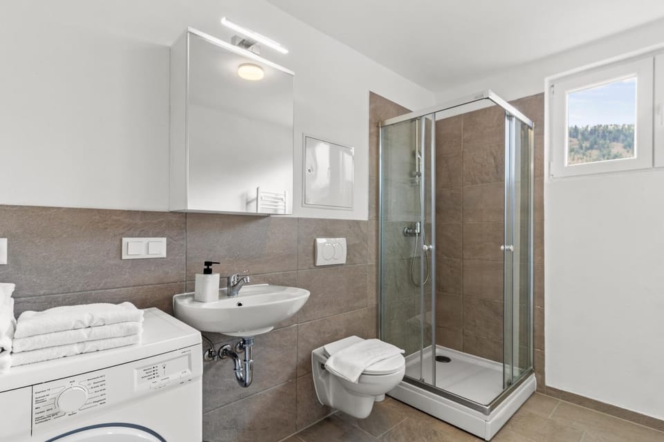 Shower, Toilet, Bathroom, towels