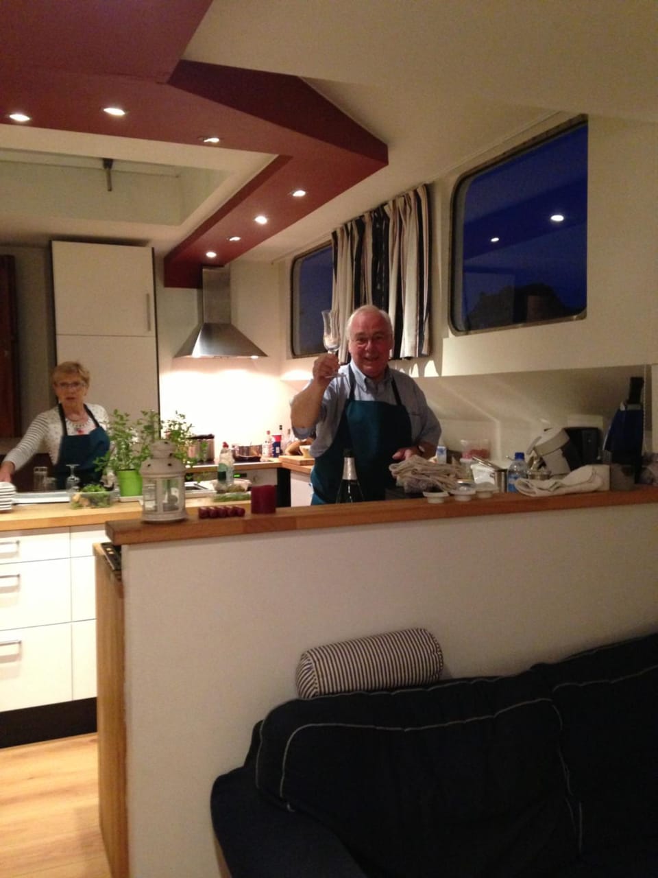 La Valse Lente Docked boat in Wallonia, Belgium