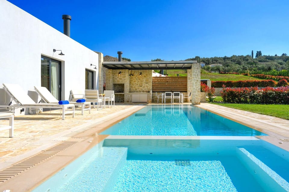 Patio, Day, Natural landscape, Pool view, Swimming pool, sunbed