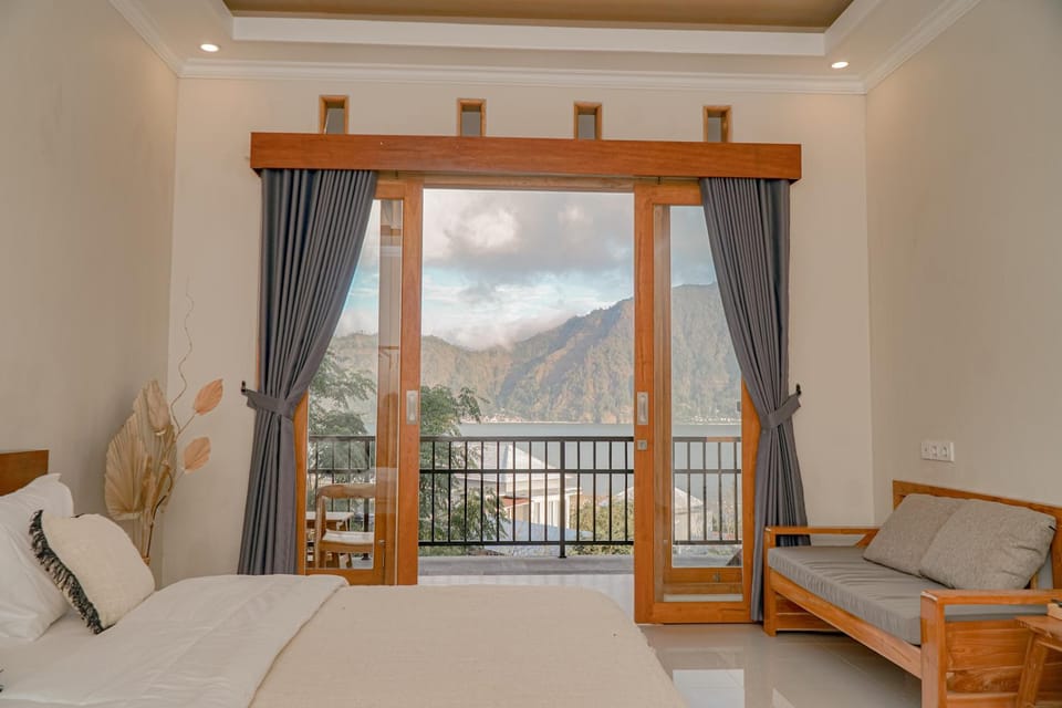 Bed, Natural landscape, Balcony/Terrace, Bedroom, Mountain view