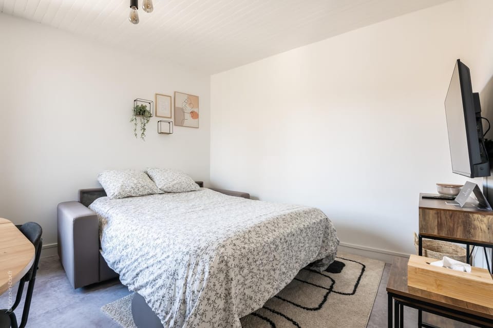 Bed, TV and multimedia, Living room, Photo of the whole room