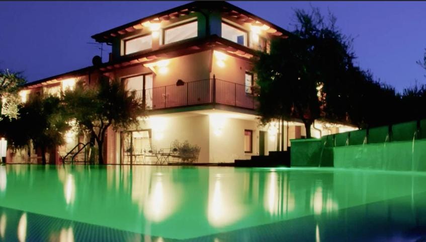 Swimming pool, Sunset