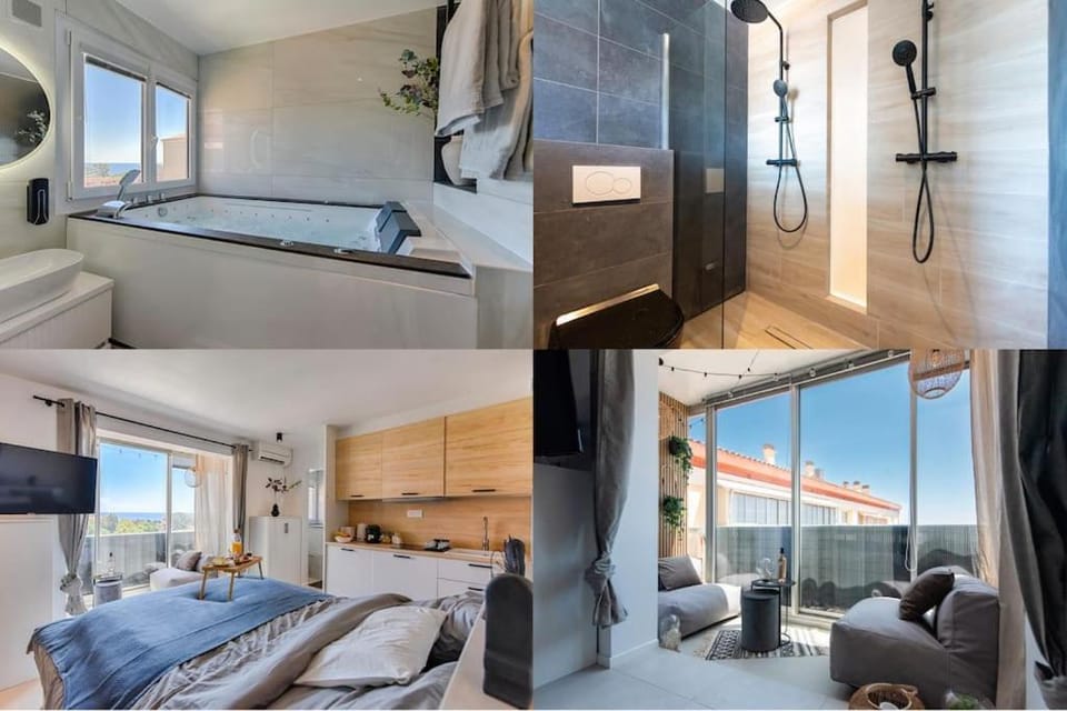 Communal lounge/ TV room, Bed, TV and multimedia, Kitchen or kitchenette, Living room, Photo of the whole room, Bedroom