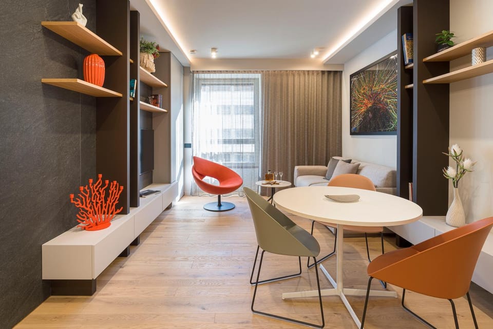Living room, Seating area, Dining area