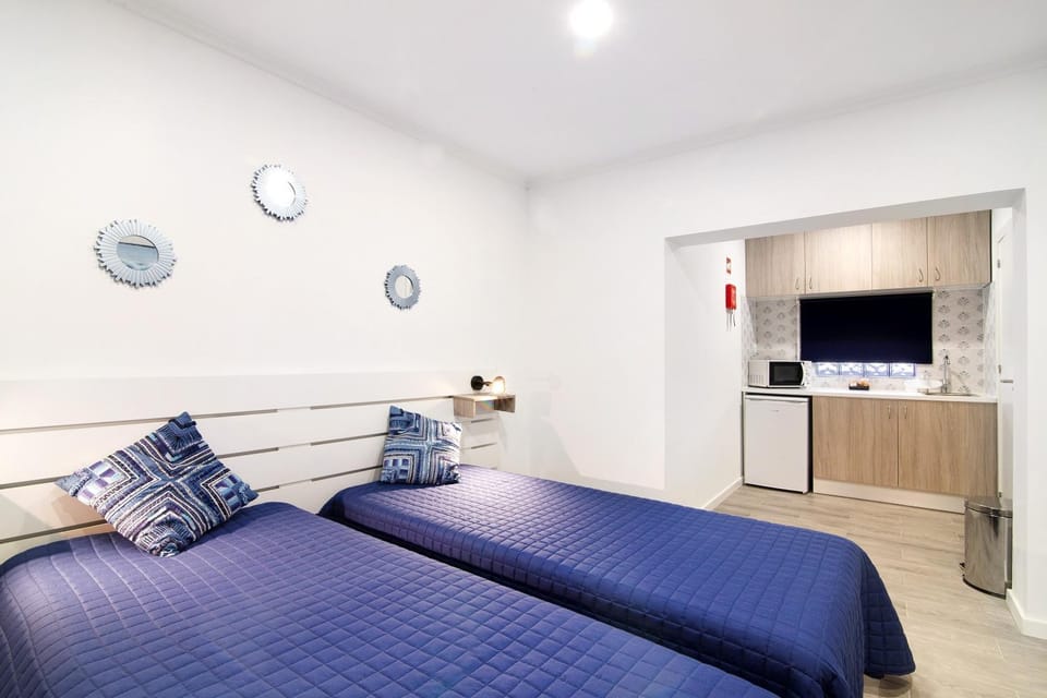 Property building, Living room, Bedroom