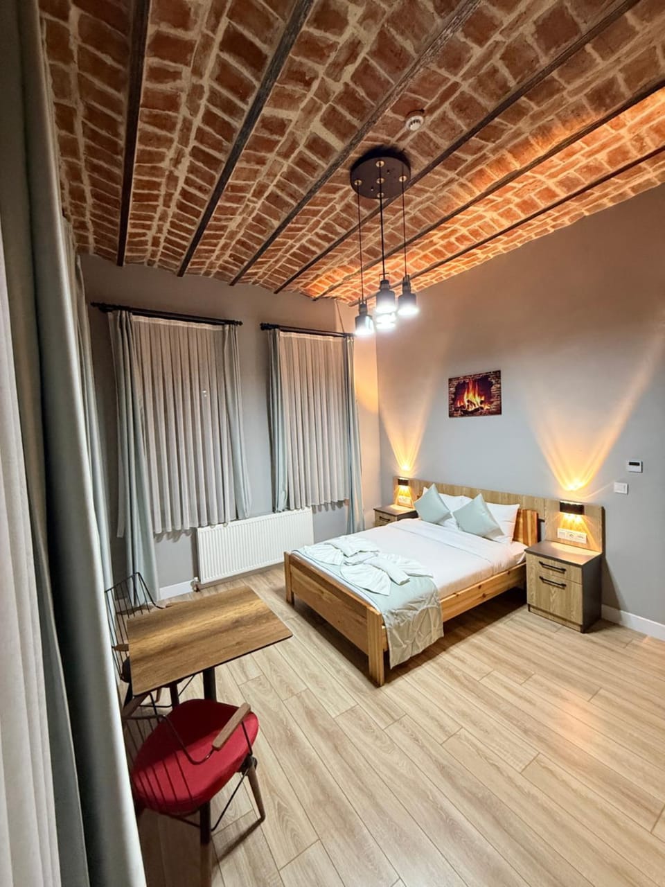Communal lounge/ TV room, Bed, TV and multimedia, Coffee/tea facilities, Living room, Photo of the whole room, Seating area, Dining area, Evening entertainment, Bedroom, Drinks, Non alcoholic drinks, heating, soundproof, towels, wardrobe, air conditioner