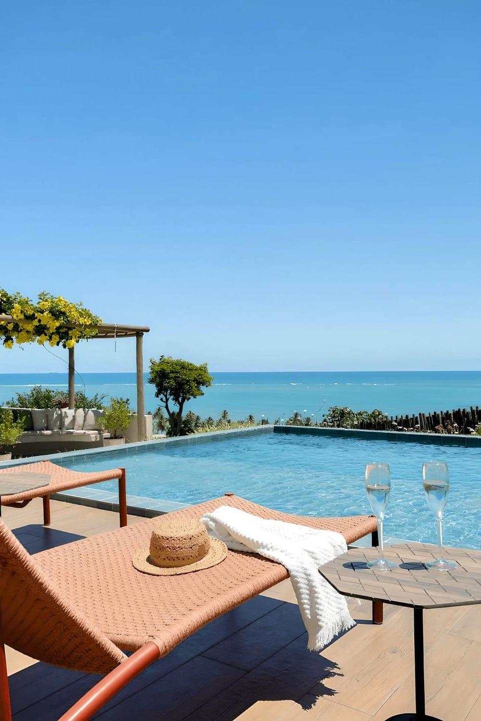 Pool view, Sea view, Swimming pool