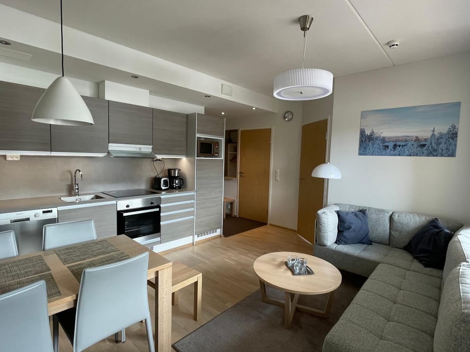 Coffee/tea facilities, Kitchen or kitchenette, Living room, Dining area, dishwasher, minibar, pet friendly, toaster