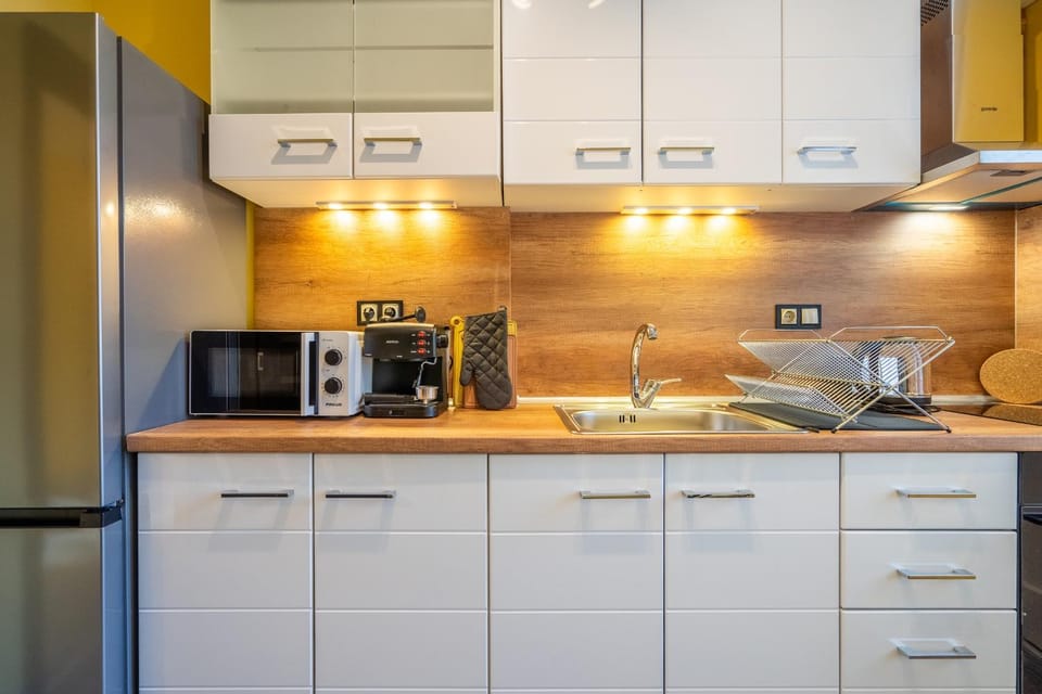Coffee/tea facilities, Kitchen or kitchenette, minibar, stove