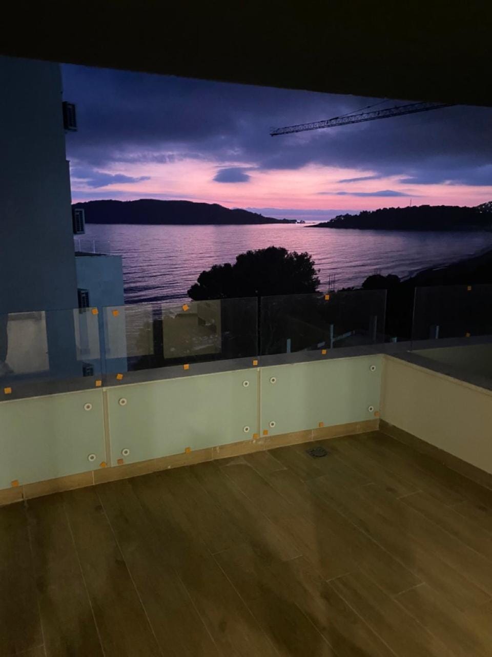 Night, View (from property/room), Balcony/Terrace, Sea view, Sunset