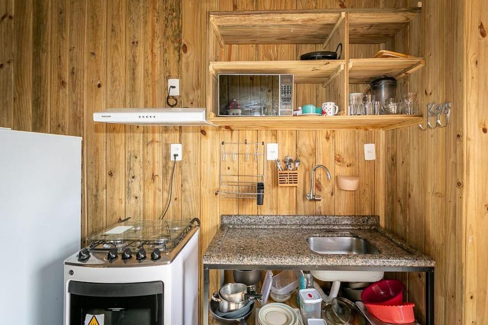 Kitchen or kitchenette, minibar, stove