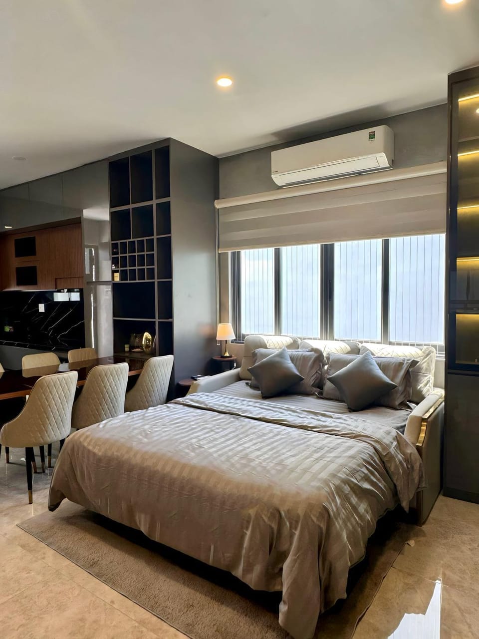 Bed, Bedroom, air conditioner