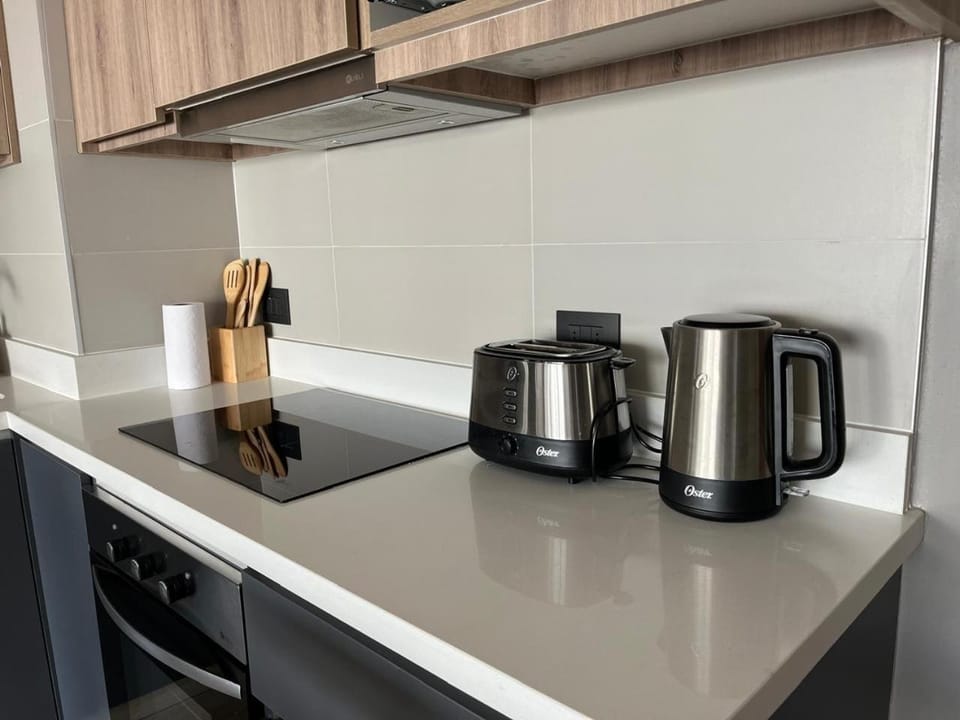 Kitchen or kitchenette, toaster