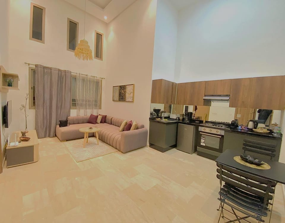 Kitchen or kitchenette, Living room, Seating area, minibar, oven, pet friendly, stove, toaster