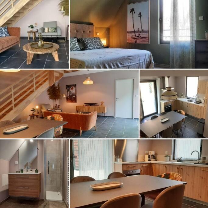 Bed, Kitchen or kitchenette, Living room, Photo of the whole room, Seating area, Dining area, Bedroom, hair dresser