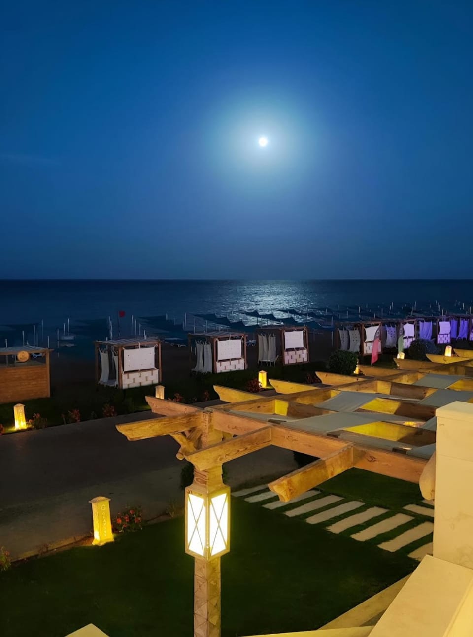Night, Natural landscape, Sea view