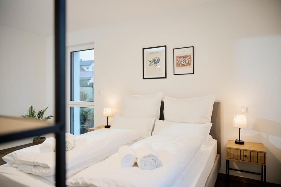 Bed, Photo of the whole room, Bedroom, towels, wardrobe