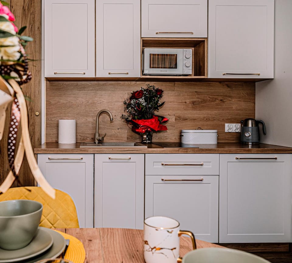 Coffee/tea facilities, Kitchen or kitchenette, stove
