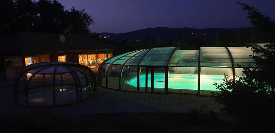 Property building, Living room, Swimming pool