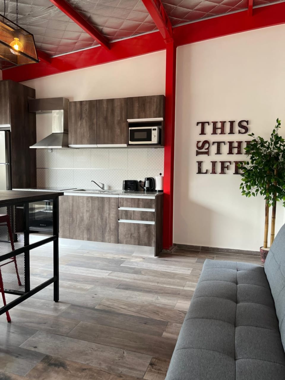 Kitchen or kitchenette, Living room