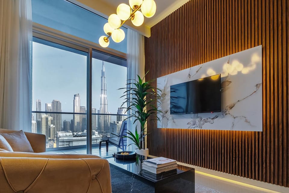 TV and multimedia, View (from property/room), Living room, Seating area, City view