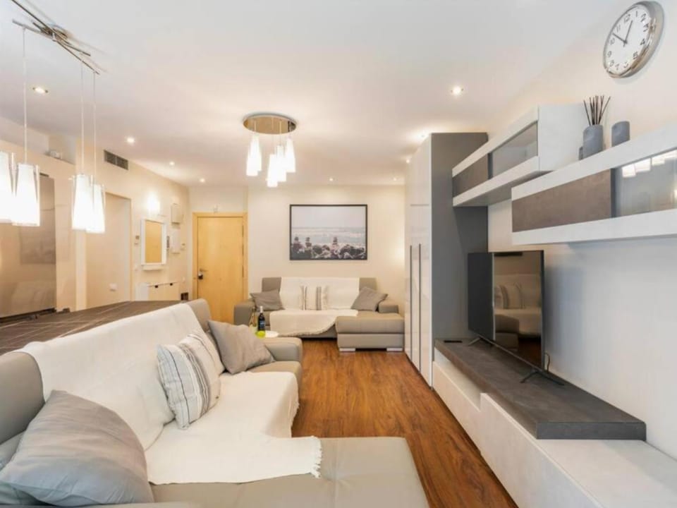 Bed, TV and multimedia, Living room, Photo of the whole room, Seating area, wardrobe, air conditioner