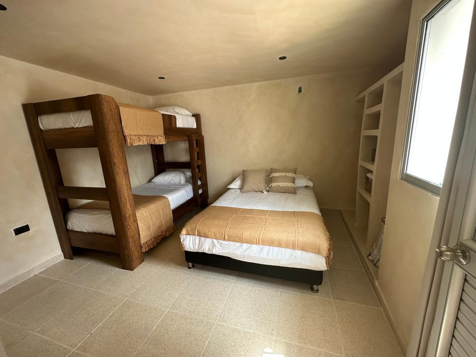 Bed, Photo of the whole room, Bedroom, bunk bed, wardrobe