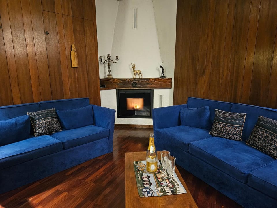 Living room, fireplace