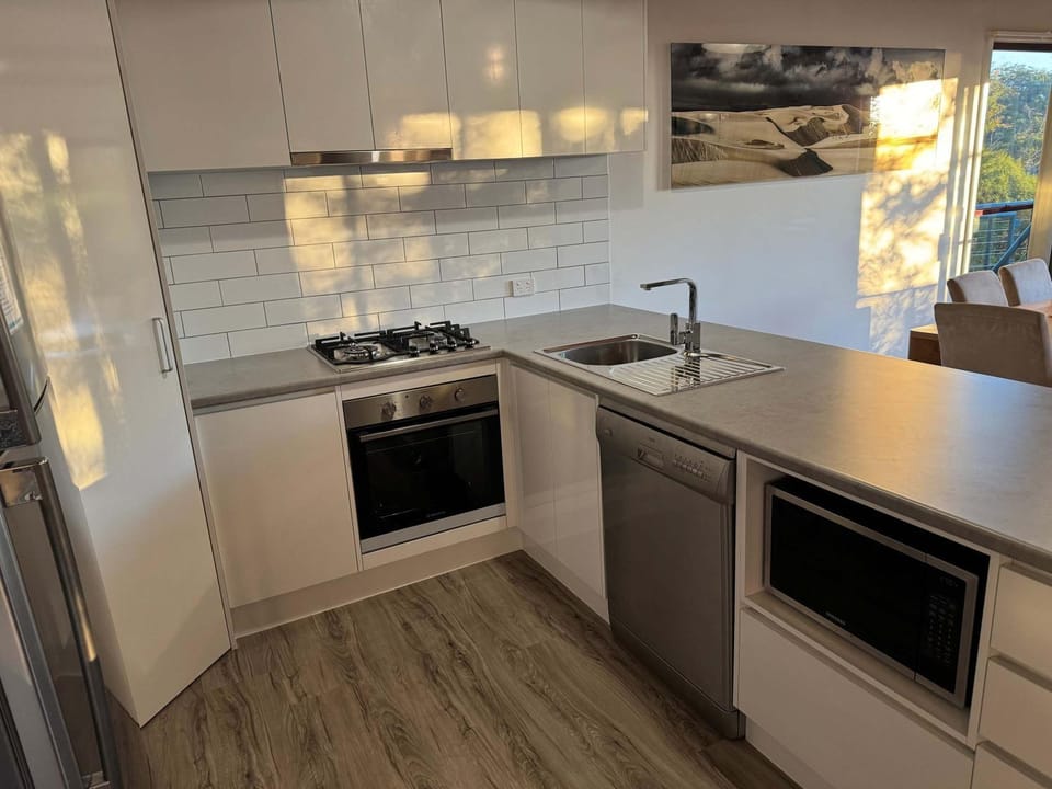 Kitchen or kitchenette, dishwasher, oven, stove, kitchen